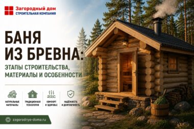 Баня из бревна: этапы строительства, материалы и особенности