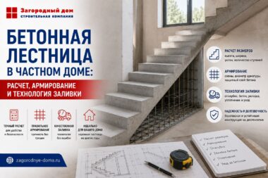 Бетонная лестница в частном доме: расчет, армирование и технология заливки