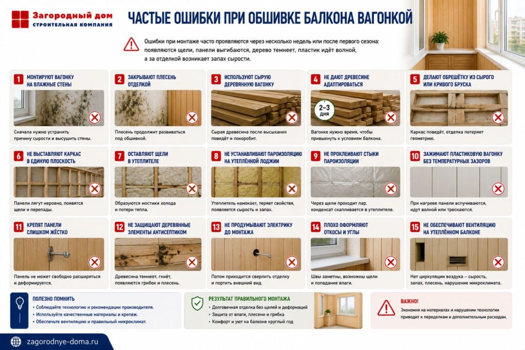 Обшивка балкона вагонкой: материалы, этапы монтажа и частые ошибки