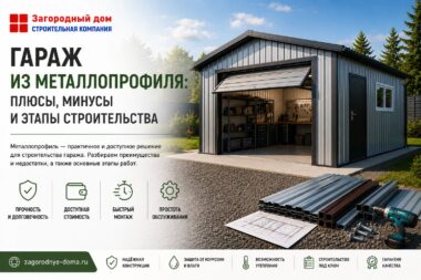 Гараж из металлопрофиля: плюсы, минусы и этапы строительства