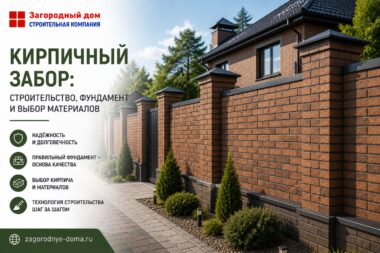 Кирпичный забор: строительство, фундамент и выбор материалов