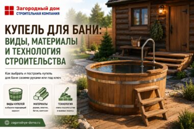Купель для бани: виды, материалы и технология строительства