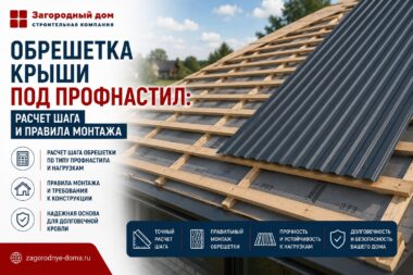 Обрешетка крыши под профнастил: расчет шага и правила монтажа