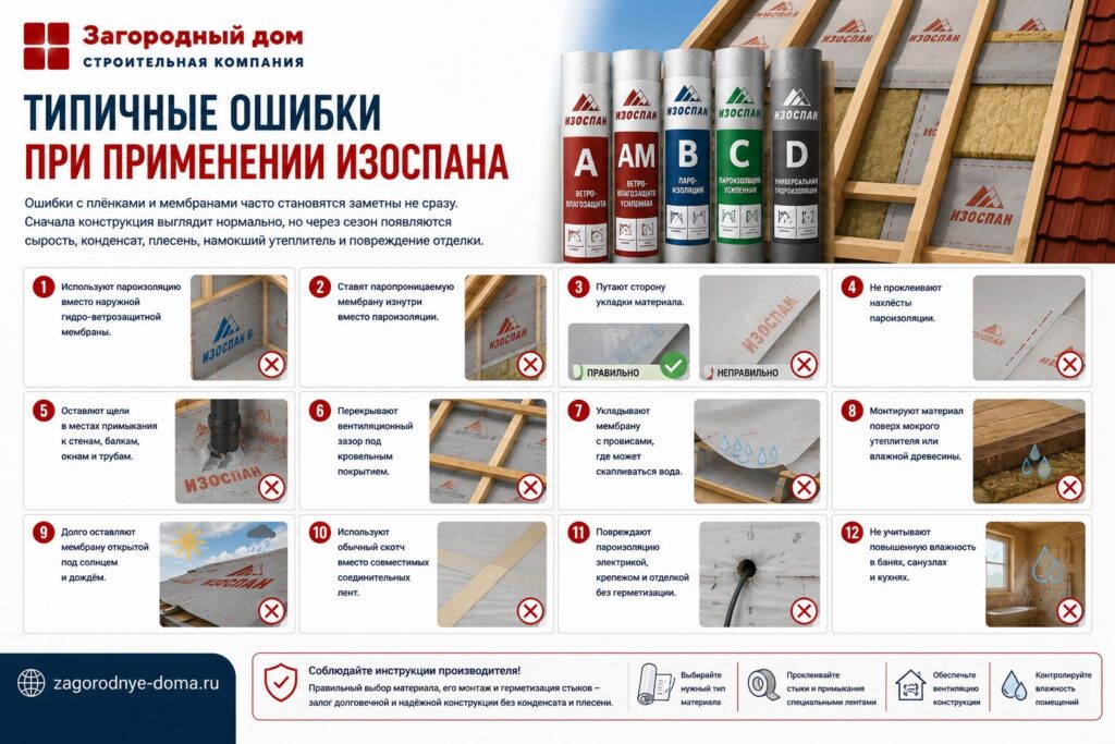 Изоспан: виды, технические характеристики и область применения