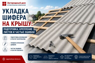 Укладка шифера на крышу: подготовка, крепление листов и частые ошибки