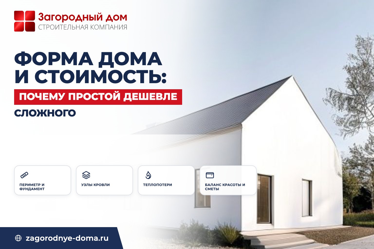 Форма дома и стоимость строительства: почему простой прямоугольник дешевле сложного