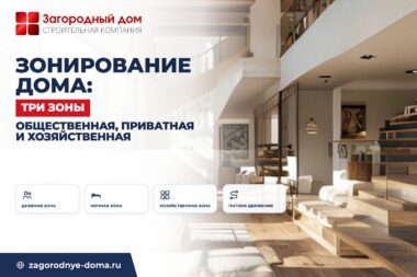Зонирование дома: общественная, приватная и хозяйственная зоны