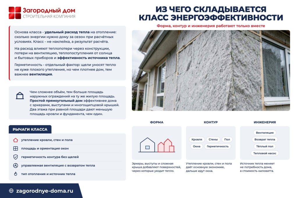 Из чего складывается класс энергоэффективности: форма, контур и инженерия работают только вместе