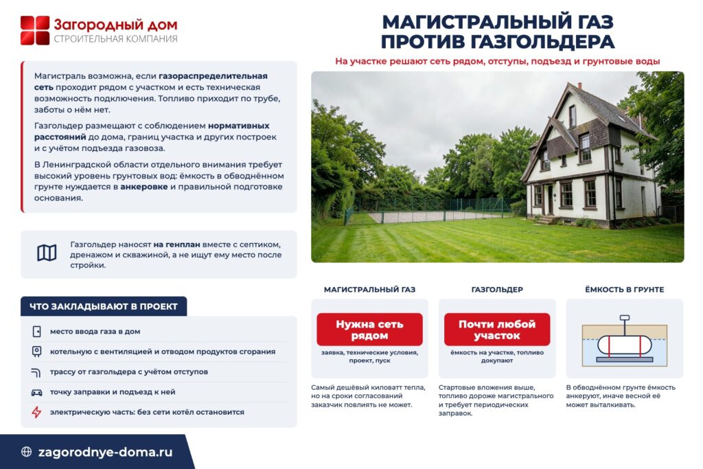 Магистральный газ против газгольдера: на участке решают сеть рядом, отступы, подъезд и грунтовые воды