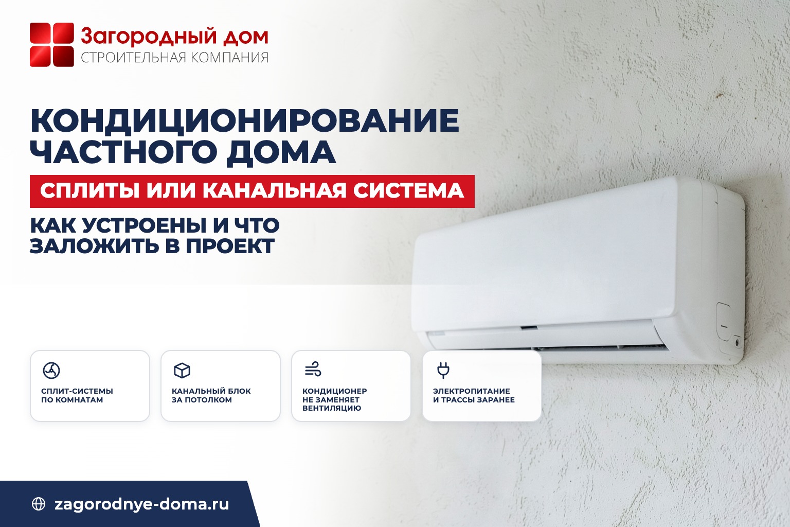 Кондиционирование в частном доме: сплиты или канальная система