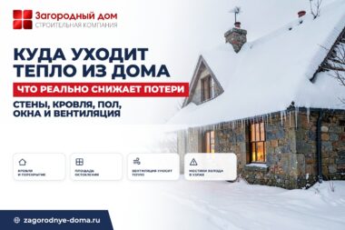 Теплопотери дома: куда уходит тепло и как их снизить
