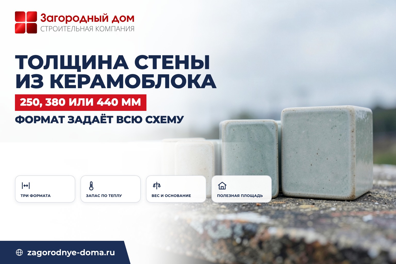 Толщина стены из керамоблока: как выбрать формат блока